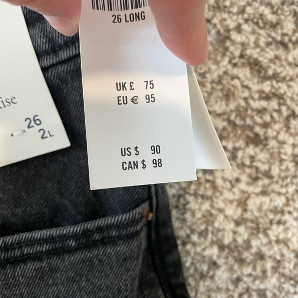Abercrombie 90s Straight Ultra High Rise Black Denim - Picture 4 of 5